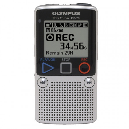 Reportofon OLYMPUS DP-20, 1GB, gri, produs nou, ambalaj deteriorat usor