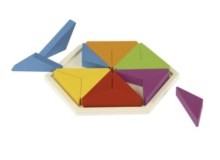 Set 28 piese cuburi lemn pentru copii, creativitate, hexagon, Playtive