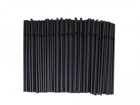 Set 500 paie flexibile din plastic, 240x5 mm, culoare neagra