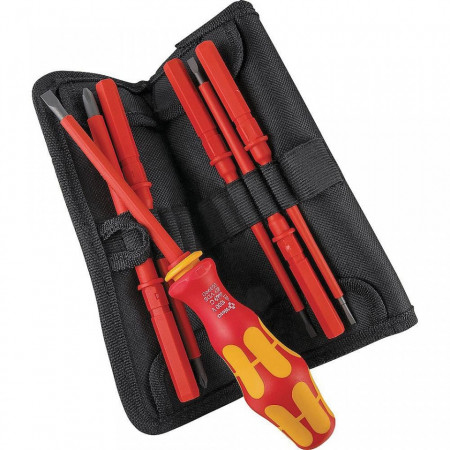 Set surubelnita electrician profesionala, izolate electric, 1000V, 6 capete, Wera