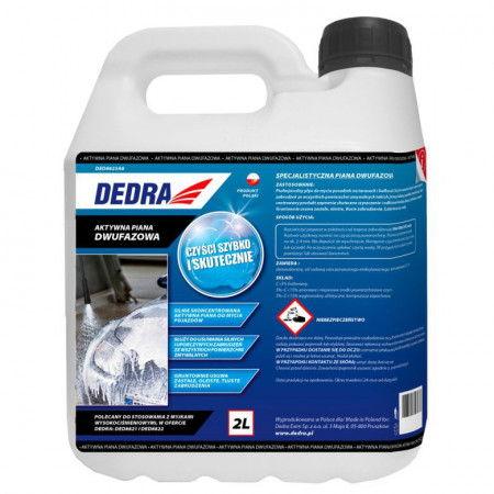 Spuma activa auto, 2 faze actiune, 2L, concentrat, Dedra