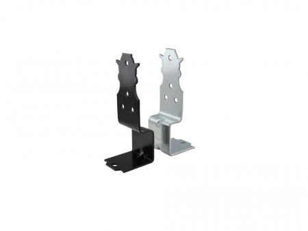 Suport sustinere stalp pergola, 2 piese, 205 x 65mm, negru, F.F. GROUP