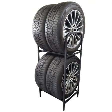 Suport vertical din otel pentru 4 anvelope auto, dimensiune maxima 235/55 R19, greutate suportata 250Kg, Dedra