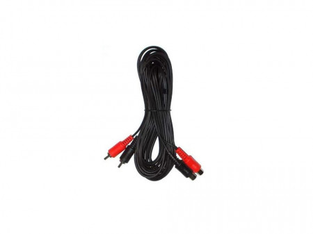 Cablu audio 2 x rca mama, 2 x rca tata, rosu-negru, Deltac C
