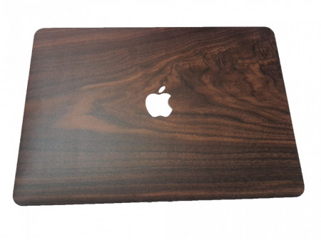 Carcasa protectie, microshield, Macbook Air, 13", A1932/A2179/A2337, imitatie lemn