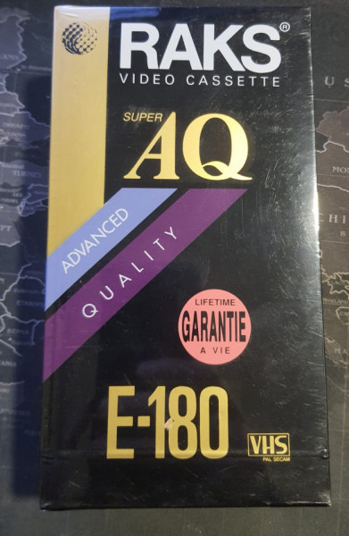 Caseta video VHS, E-180, Super AQ, RAKS