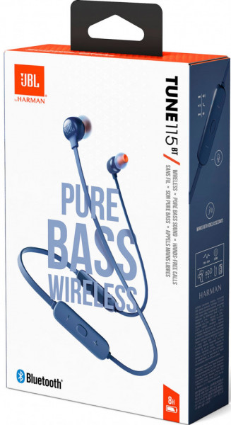 Casti Bluetooth JBL by Harman Kardon T115BT, albastru