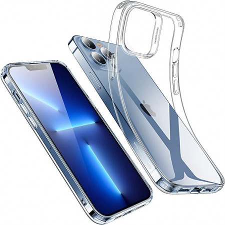 Husa protectie siliconica antisoc Iphone 13 Pro, 6.1", transparenta