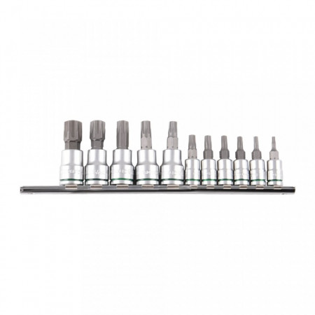 Set 11 chei profesionale tip Torx, otel S2 , cu suport, Kincrome