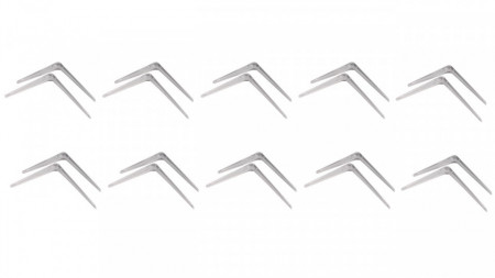 Set 20 coltare metalice suspendat polite, 250 x 300 mm, Fixman