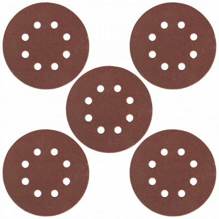 Set discuri abrazive diametru 180 mm, granulatie 80 velcro, 5 buc