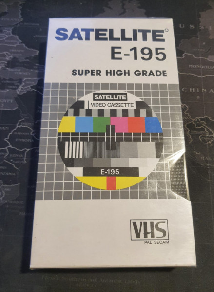 Caseta video VHS, Super High Grade, E-195, Satellite