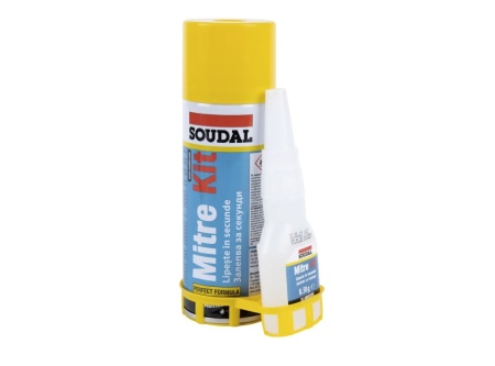 Kit adeziv tip Super Glue cu intaritor rapid, universal, 50/200ml, Soudal
