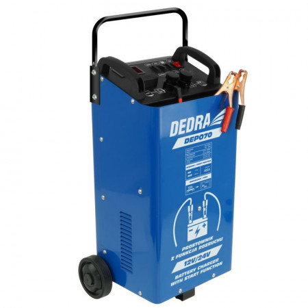 Redresor baterie auto cu functie pornire, 12/24V, 40-400Ah, Dedra