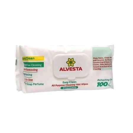 Servetele umede multisuprafete, 100 bucati in pachet, eficienta maxima, Alvesta Easy Clean