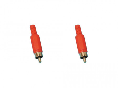 Set 2mufe audio semiprofesionale, RCA tata, rosu, Deltac C