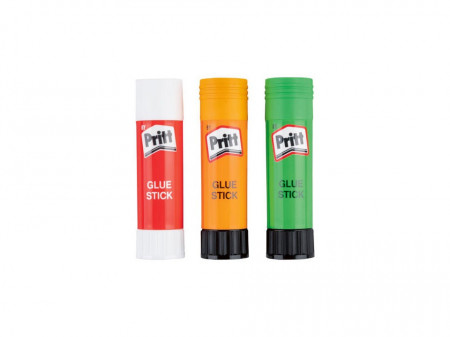 Set 3 batoane lipici, alb, portocaliu, verde, 20g x 3, Pritt Classic