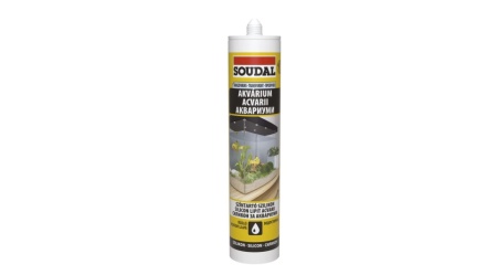 Silicon profesional pentru acvariu, transparent, rezistent UV, 280ml, Soudal