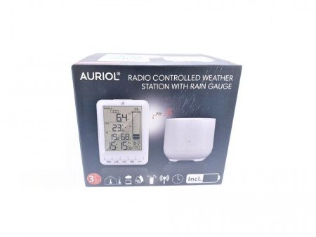 Statie meteo cu modul exterior wireless masurare precipitatii, alb, Auriol