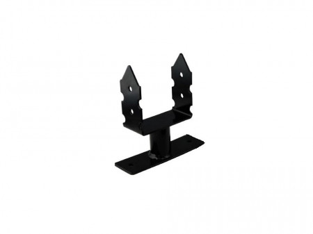 Suport stalp pergola, latime 80mm, inaltime 80mm, talpa 195mm, negru, F.F. GROUP