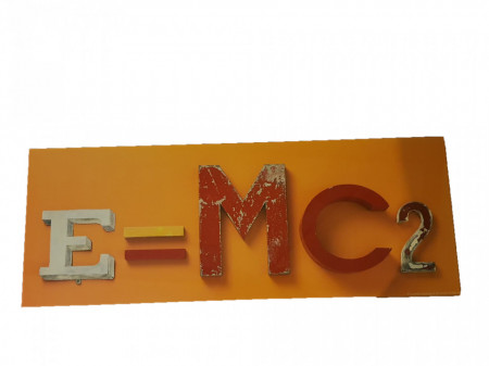 Tablou din sticla, 80 x 30cm, formula E = mc2