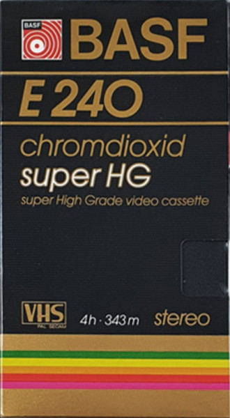 Caseta video VHS, e240, Chromdioxid Super HG, BASF
