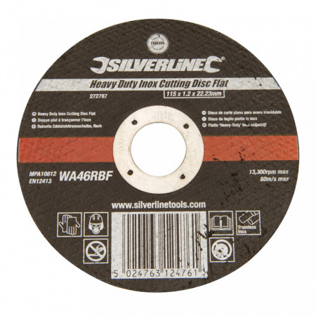 Disc metale, polizor unghiular, 115 x 1.2 x 22.23mm, Silverline