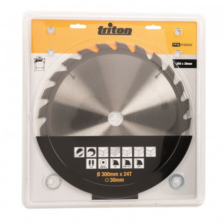 Disc profesional pentru lemn tare , 300 x 16, 20, 25, 30mm 24T, Triton