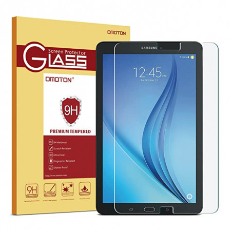 Folie sticla protectie profesionala ecran tableta Samsung Galaxy Tab E 9.6, protectie 9H, Omoton
