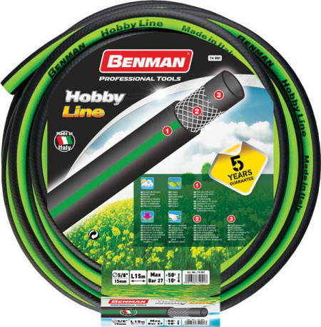Furtun de gradina semi profesional 1/2-50m Hobby Line