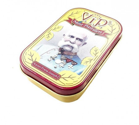 Mini cutie metal vintage pentru tigari, bomboane, medicamente, V.I.P