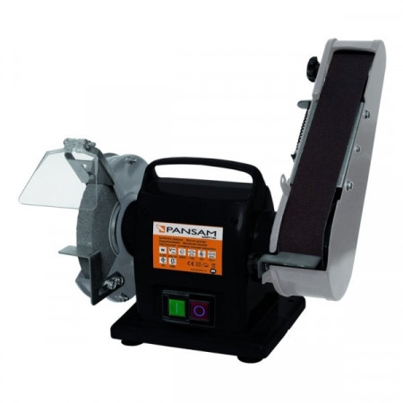 Polizor de banc, 200W, banda 686 mm, disc 150 mm, Pansam