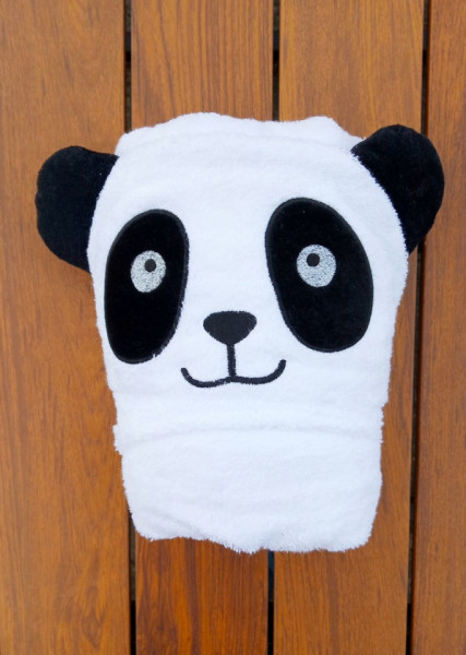 Prosop cu gluga, 130 x 60cm, 100% bumbac, panda, George Home
