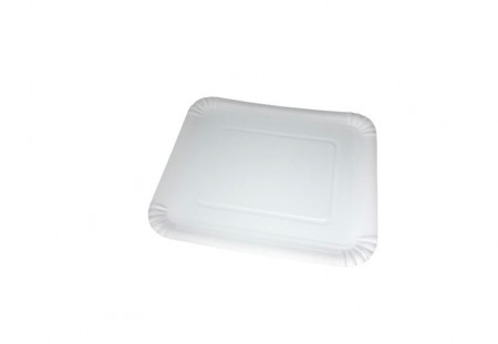 Set 100 tavite carton alb pentru patiserie, cofetarie, fast food, 22.7 x 19.50cm, T10