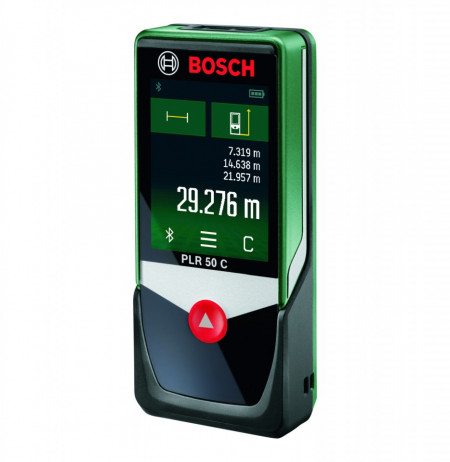 Telemetru laser Bosch PLR 50 C , afisaj color , 50M , Bluethoot , Touchscreen