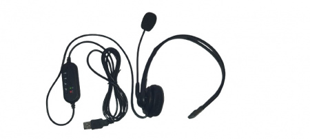 Casti light, call center, mono, conectare port USB - recunoastere automata, microfon, telecomanda pe fir, BULK, OEM
