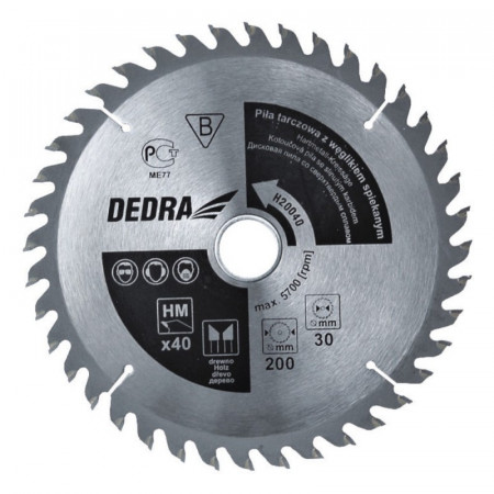 Disc circular lemn, carburi metalice, 140 x 16 x 20, Dedra
