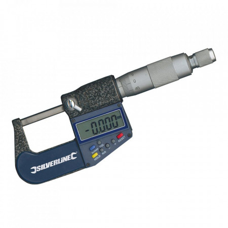 Micrometru digital/analogic masurat exterior, 25mm, Silverline