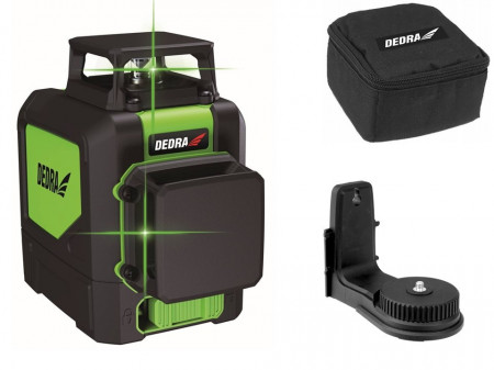 Nivela multi laser 2D ,cruce verde cu linii, proiectare 30 m, dioda Osram, Dedra