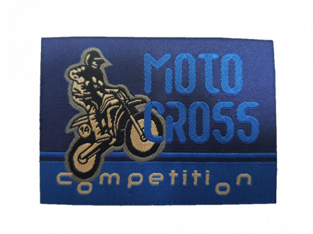 Petic textil, patch brodat , atasabil la cald, 70 x 50mm, Moto Cross Competition, Wenco