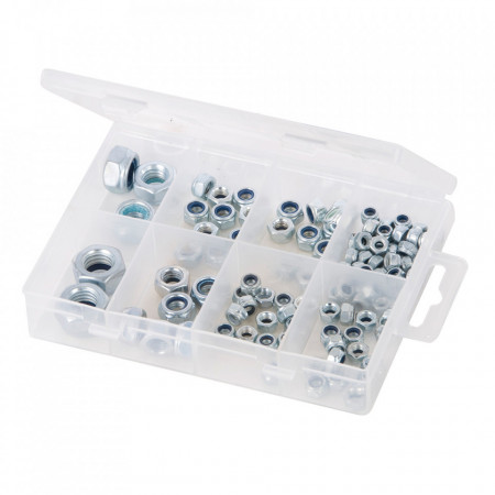 Set 108 piulite zincate cu opritor, M4 - M12, Fixman