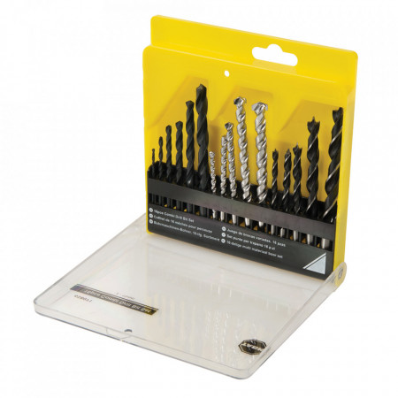 Set 16 burghie, lemn, metal, zidarie, 2 - 10 mm, Task