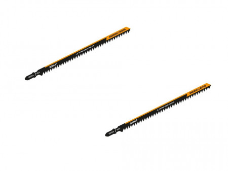 Set 2 panze profesionale taiat lemn, pentru fierastrau pendular, 6 tpi, 135 mm, HCS, Dedra