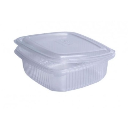 Set 300 caserole cu capac drept atasat plat TERMO, 750gr, PP HLP, rezista cumptor cu microunde