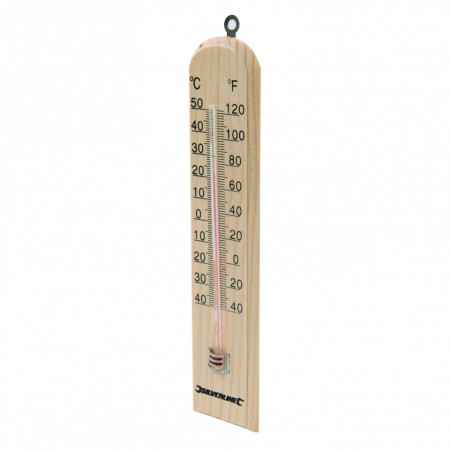 Termometru din lemn , 250 x 60 x 10 mm , Silverline Wooden Thermometer