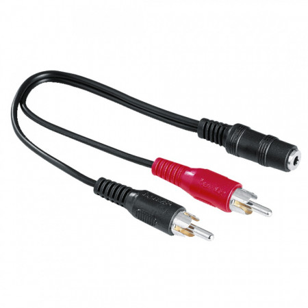 Adaptor audio, Jack 3.5 la 2 x RCA, 20 cm, Deltac C