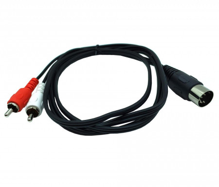 Cablu adaptor , 5din tata la 2 x RCA tata, 1.5m, Lumberg