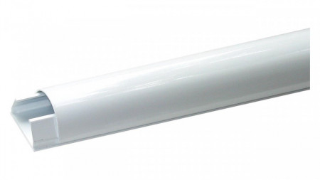 Canal cablu lat aluminiu profesional, 60 x 6cm, negru, semirotund, CAVUS