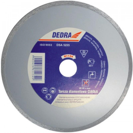 Disc diamantat pentru ceramica, gresie , marmura, 180x25.4mm, grosime 2.2mm, Dedra