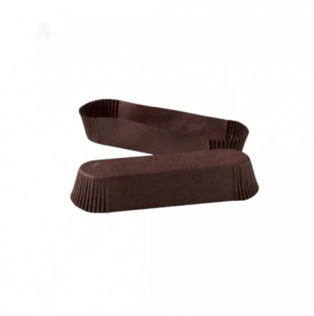Set 1000 forme tip chese pentru eclere, 105 x 40 x h25 mm, maro